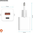 Ładowarka Fixed Mini 1x USB-A 1x