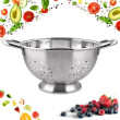 KingHoff Stalowy durszlak kuchenny 28cm z