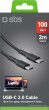 SBS USB-C do USB-C Kabel 2m