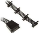 SilverStone SATA x4. melns (SSTCP06E4SATAIIAnschlusskabel) [15-pin
