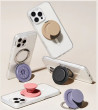 PopSockets Kick-Out Grip Latte MagSafe tālruņa