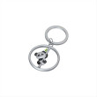 Troika Brelok Spinning Panda, metal, srebrny