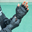 Rockbros motocikla cimdi bez pirkstiem ar