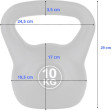 Kettlebell Funfit 4407 bitumiczny 10 kg