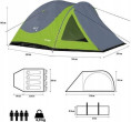 Tūristu telts Nils Extreme NC6006 GREEN-GREY