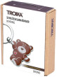 Troika Brelok Bruno, emaliowany metal, brązowo-srebrny