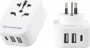 Lifeventure ceļojumu adapteris ar USB un