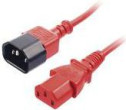 Lindy IEC 13/14 strāvas vads sarkans