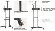 Fiber Mounts TV statīvs ar plauktiem