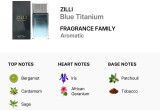 Giordano Amaro Zilli, Blue Titanium, Woda