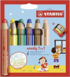 Stabilo Woody 6 krāsu zīmuļi STABILO